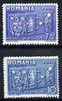 Rumania 1938 Balkan Entente set of 2 unmounted mint, SG 1368-69, Mi 547-48