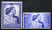 Great Britain 1948 KG6 Royal Silver Wedding unmounted mint set of 2