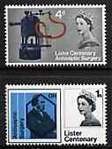 Great Britain 1965 Joseph Lister's Discovery of Antiseptic Surgery unmounted mint set of 2 (phosphor) SG 667p-68p