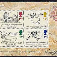 Great Britain 1988 Death Centenary of Edward Lear (Artist & Author) m/sheet unmounted mint SG MS 1409