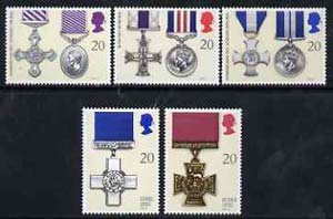 Great Britain 1990 Gallantry Awards set of 5 unmounted mint SG 1517-21