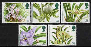 Great Britain 1993 World Orchid Conference set of 5 unmounted mint SG 1659-63