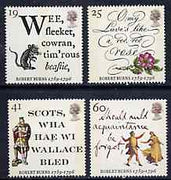 Great Britain 1996 Death Bicentenary of Robert Burns (Poet) set of 4 unmounted mint SG 1901-04