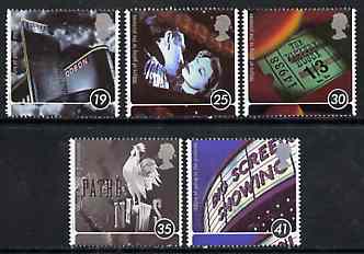 Great Britain 1996 Centenary of the Cinema unmounted mint set of 5 SG 1920-24