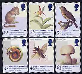 Great Britain 1998 Endangered Species unmounted mint set of 6, SG 2015-20*