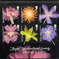 Great Britain 2004 Royal Horticultural Society Bicentenary (Flowers) perf m/sheet unmounted mint