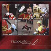 Great Britain 2005 Trooping the Colour perf m/sheet containing set of 6 unmounted mint