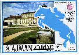 Ajman 1971 Show Jumping 3R from Munich Olympics imperf set of 20 unmounted mint, Mi 745B