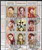 Yugoslavia 2001 Women World Chess Champions perf sheetlet containing 8 values plus label fine cto used, SG 3287-94