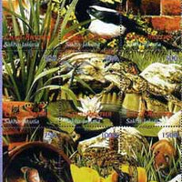 Sakha (Yakutia) Republic 1998 Birds & Animals composite sheet containing 9 values unmounted mint