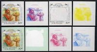 St Vincent - Bequia 1988 Explorers 50c (Leif Eriksson) set of 8 unmounted mint imperf progressive proofs comprising the 5 individual colours, plus 2, 4 and all 5-colour composites*.