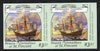 St Vincent - Bequia 1988 Explorers $3.50 (Columbus's Santa Maria) imperf pair unmounted mint*.