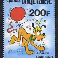 Togo 1980 50th Anniversary of Walt Disney's Pluto unmounted mint, SG 1496