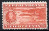 Newfoundland 1937 KG6 Coronation 8c (Paper Mills) line perf 14-13.5 mounted mint, SG 260