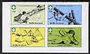 Staffa 1982 75th Anniversary of Scouting imperf,set of 4 values (13p to 45p) unmounted mint