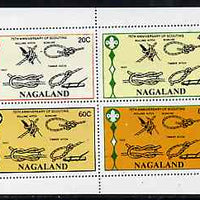 Nagaland 1982 75th Anniversary of Scouting (knots) perf,set of 4 values (20c to 80c) unmounted mint