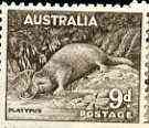 Australia 1956 Platypus 9d from no wmk def set unmounted mint, SG 230c*