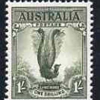 Australia 1948-56 Lyrebird 1s from no wmk def set unmounted mint, SG 230d*