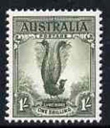 Australia 1948-56 Lyrebird 1s from no wmk def set unmounted mint, SG 230d*