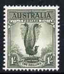 Australia 1948-56 Lyrebird 1s from no wmk def set unmounted mint, SG 230d*