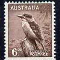 Australia 1948-56 Kookaburra 6d from no wmk def set unmounted mint, SG 230b*