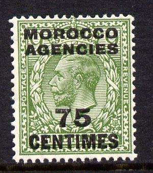 Morocco Agencies - French Currency 1925-34 KG5 75c on 9d olive-green unmounted mint, SG 208