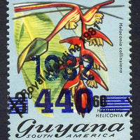 Guyana 1982 Surcharged 440c on 60c on 3c on Royal Wedding overprint (diagonal) unmounted mint, SG 1004b