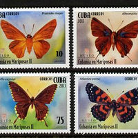 Cuba 2013 Butterflies perf set of 8 unmounted mint