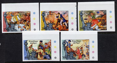 Niger Republic 1976 Bicentenary of American Revolution imperf set of 5 unmounted mint, as SG 616-20