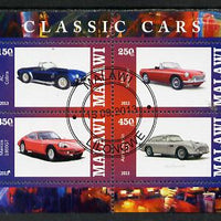 Malawi 2013 Classic Cars #2 perf sheetlet containing 4 values fine cds used