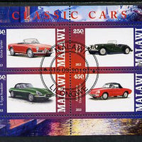 Malawi 2013 Classic Cars #3 perf sheetlet containing 4 values fine cds used