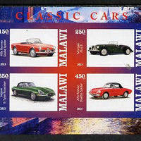 Malawi 2013 Classic Cars #3 imperf sheetlet containing 4 values unmounted mint