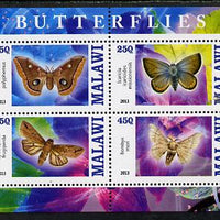 Malawi 2013 Butterflies #3 perf sheetlet containing 4 values unmounted mint