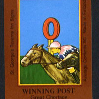 Match Box Labels - Winning Post (No.29 from a series of 50 Pub signs) dark brown background, very fine unused condition (St George's Taverns)