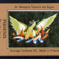 Match Box Labels - Phoenix (No.35 from a series of 50 Pub signs) light brown background, very fine unused condition (St George's Taverns)