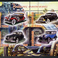 Chad 2013 Early Cars #1 perf sheetlet containing 4 values unmounted mint