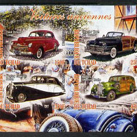 Chad 2013 Early Cars #2 imperf sheetlet containing 4 values unmounted mint