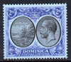 Dominica 1923-33 KG5 Badge 2s black & blue on blue unmounted mint SG 84