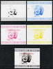 Chad 2013 Marilyn Monroe #4 individual deluxe sheetlet - the set of 5 imperf progressive colour proofs comprising the 4 basic colours plus all 4-colour composite unmounted mint.