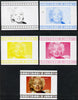 Chad 2013 Marilyn Monroe #6 individual deluxe sheetlet - the set of 5 imperf progressive colour proofs comprising the 4 basic colours plus all 4-colour composite unmounted mint.