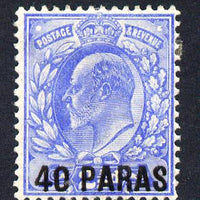 British Levant 1902-05 40pa on KE7 2.5d ultramarine mounted mint SG 8