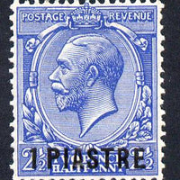 British Levant 1913-14 1pi on KG5 2.5d blue mounted mint SG 36