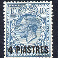 British Levant 1913-14 4pi on KG5 10d turquoise-blue mounted mint SG 39