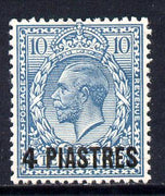 British Levant 1913-14 4pi on KG5 10d turquoise-blue mounted mint SG 39