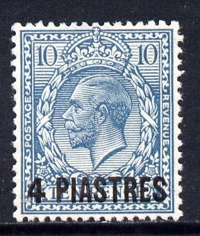 British Levant 1913-14 4pi on KG5 10d turquoise-blue mounted mint SG 39