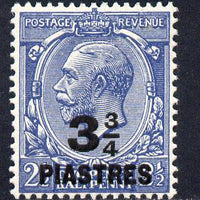 British Levant 1921 3.75pi on KG5 2.5d blue mounted mint SG 43