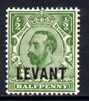 British Levant 1911-13 LEVANT opt on KG5 1/2d green mounted mint SG L12