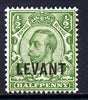 British Levant 1911-13 LEVANT opt on KG5 1/2d green mounted mint SG L14