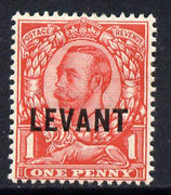 British Levant 1911-13 LEVANT opt on KG5 1d scarlet mounted mint SG L15