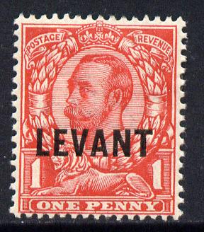 British Levant 1911-13 LEVANT opt on KG5 1d scarlet mounted mint SG L15